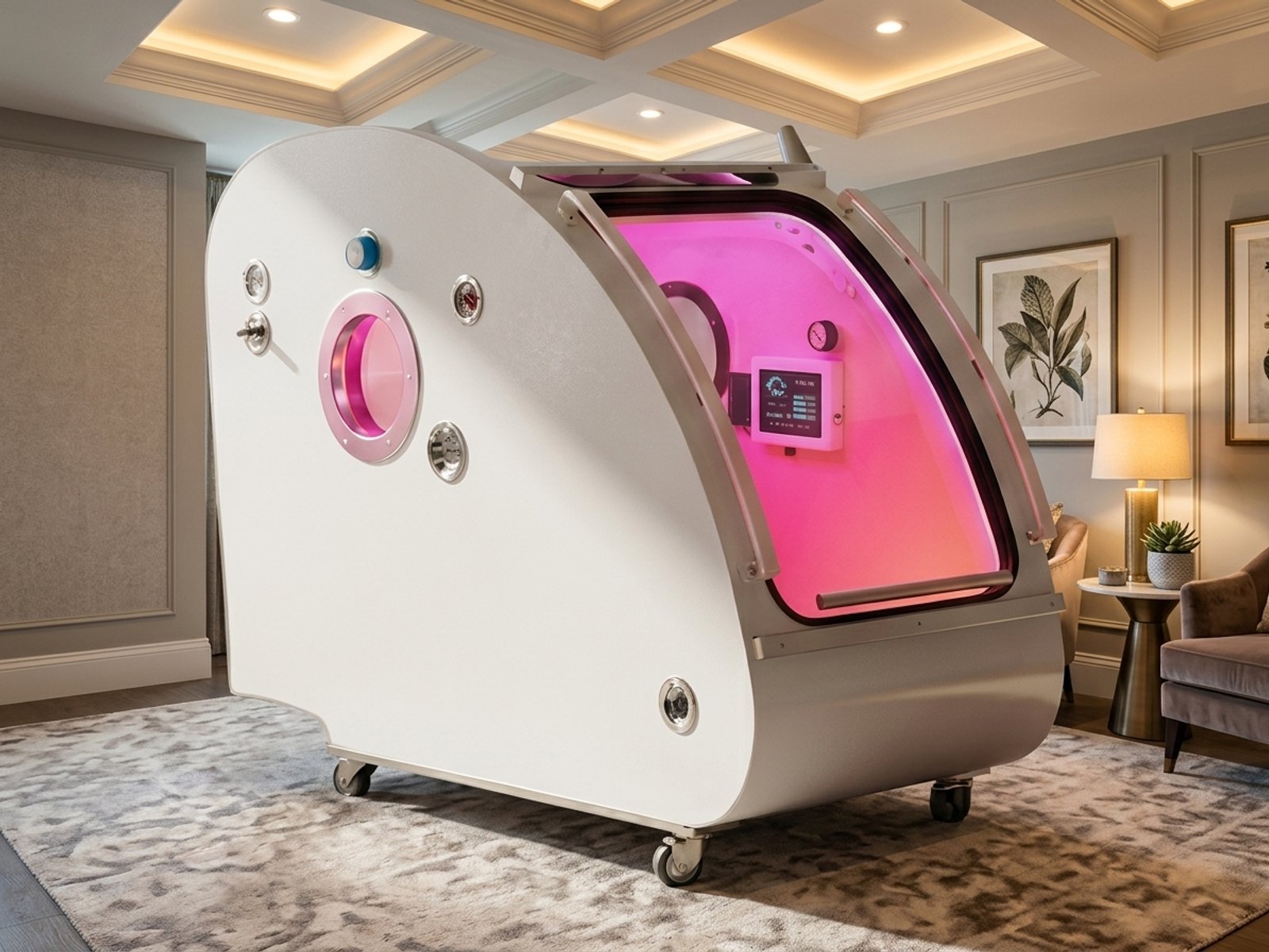 HCD Excel | Seated Hyperbaric Chamber 2.0 ATA — in-room view