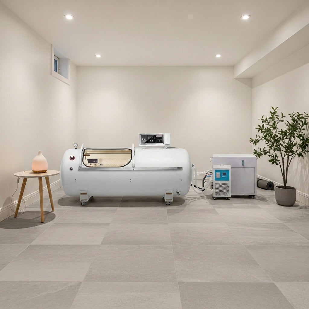 HCD Verta Series V8 | Hard-Shell Hyperbaric Chamber 1.5 ATA — in-room view